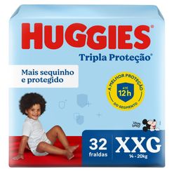 Fralda Descartável HUGGIES Tripla Proteção XXG com 32 Unidades