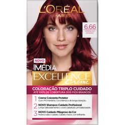 Coloração de Cabelo IMÉDIA Excellence Vermelho Acetinado 6.66