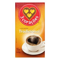 Café 3 CORAÇÕES Tradicional à Vácuo 500g