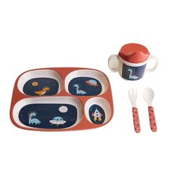 Kit Alimentação A\BABY Melamina Space 4 Peças