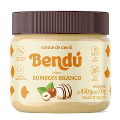 Creme de Avelã BENDÚ Bombom Branco Sem Glúten, Lactose e Açúcar 300g