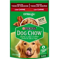 Ração úmida DOG CHOW Para Cães Carne Ao Molho Sachet 100g