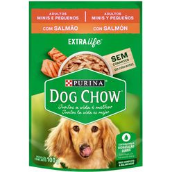 Ração Úmida DOG CHOW Cães Adultos Minis e Pequenos Salmão 100g