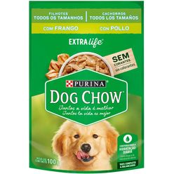 Ração úmida DOG CHOW Para Cães Filhotes Frango Ao Molho Sachet 100g