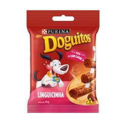 Petisco Doguitos Para Cães Snack Linguicinha Pacote 45g