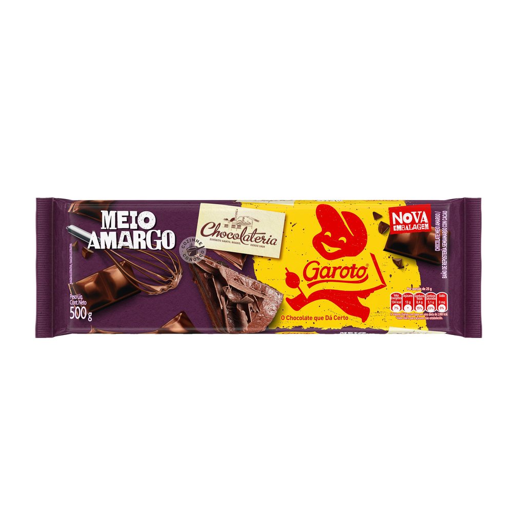 Cobertura Chocolate Garoto Meio Amargo 500g