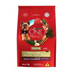 Alimento Para Cães Purina One Visible Nutrition Frango E Carne Adultos Minis E Pequenos 2kg