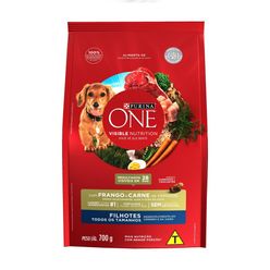 Alimento Para Cães Purina One Visible Nutrition Frango E Carne Para Filhotes 700g