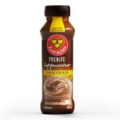 Bebida Láctea 3 CORAÇÕES Pronto Cappuccino Chocolate 260ml