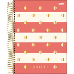 Caderno JANDAIA Espiral Dots E Spots 80 Folhas