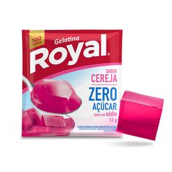 Gelatina em pó ROYAL zero açúcar cereja 12g