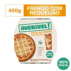 Pizza INCRÍVEL! 100% Vegetal Frango com Requeijão Congelada 450g