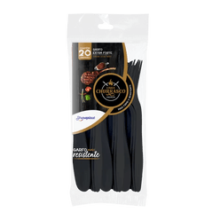 Garfo para Churrasco STRAWPLAST Extra Forte Preto com 20 Unidades