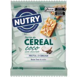 Barra de Cereais NUTRY Coco com Chocolate 3 x 22g