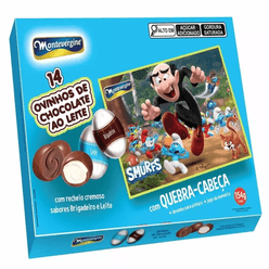 Ovinhos de Chocolate ao Leite com Quebra Cabeça MONTEVERGINE Smurfs 154g