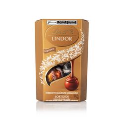 Caixa de Bombons Chocolate Sortidos LINDT Lindor Cornet 6 unidades 75g