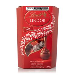 Caixa de Bombons Chocolate Lindt Lindor Ao Leite 200g Com 16 unidades