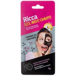 Máscara Facial RICCA Preta para Limpeza de Pele 8g