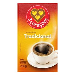 Café 3 CORAÇÕES Tradicional à Vácuo 250g