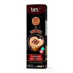 Capsula TRES Supremo Macchiato Baileys por 3 Corações 10 unid