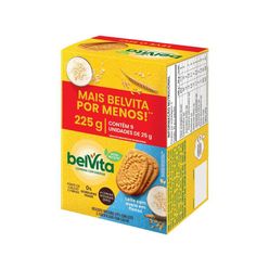 Biscoito BELVITA Leite E Aveia Pack Econômico 225g com 9 Unidades de 25g