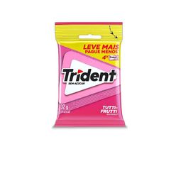 Chiclete TRIDENT Tutti-Frutti 32g - Pacote Com 4 embalagens