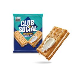 Biscoito Salgado CLUB SOCIAL Recheado Requeijao multipack 106g