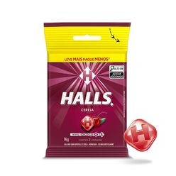 Bala HALLS Cereja Pacote Com 3 Unidades