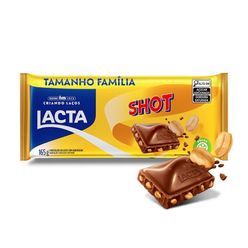 Chocolate ao leite com amendoim LACTA Shot 165g