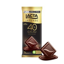 Chocolate LACTA Intense meio amargo 40% cacau original 85g