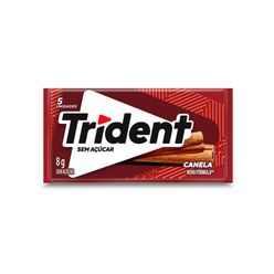 Chiclete TRIDENT Canela Sem Açúcar 8g - Embalagem com 5 unid.