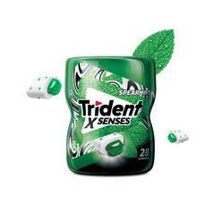 Chiclete TRIDENT XSenses Spearmint Sem Açúcar Garrafa 54g