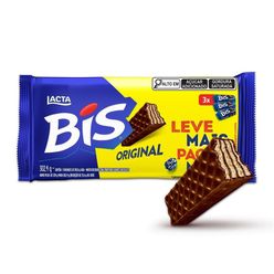 Chocolate LACTA Bis Ao Leite - Kit com 3 unidades de 100,8g