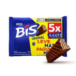 Chocolate LACTA Bis Ao Leite - Kit com 5 unidades de 100,8g