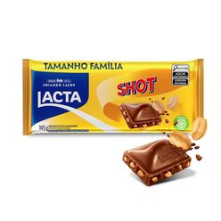 Chocolate LACTA ao leite Shot Tamanho Família 145g