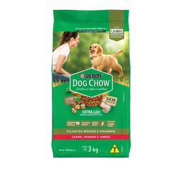 Ração DOG CHOW para Cães Filhotes Médios e Grandes Frango e Arroz 3kg