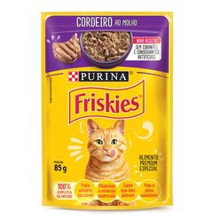 Ração úmida FRISKIES Para Gatos Cordeiro Ao Molho Sachet 85g