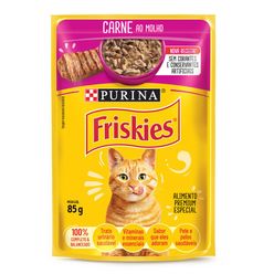 Ração úmida FRISKIES Para Gatos Adultos Carne Ao Molho Sachet 85g