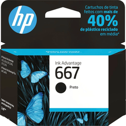 Cartucho para Impressora HP 667 Preto