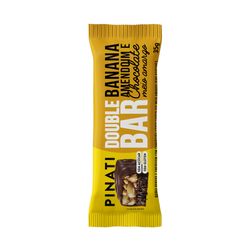 Barra de Sementes PINATI Double Bar Banana, Amendoim e Chocolate Meio Amargo Vegana Sem Lactose e Sem Glúten 35g