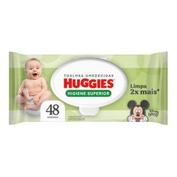 Toalhas Umedecidas HUGGIES Turma da Mônica Classic sem Álcool Etílico com 48 Unidades