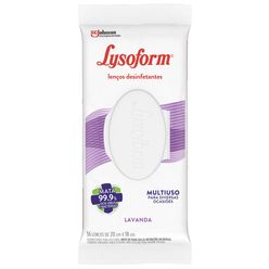 Lenço Lysoform Desinfetante Lavanda Com 36 Unidades