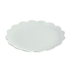 Prato para Sobremesa Pétala Porcelana Branco 21cm - A\CASA