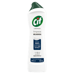 CIF Cremoso Limpeza Milagrosa remove 100% da sujeira 450 ml