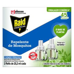 Repelente Elétrico Líquido RAID Botanicals Refil 2UN de 32,9ml