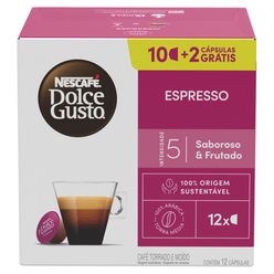 Café NESCAFÉ Dolce Gusto Espresso com 10 Cápsulas + Grátis 2 cápsulas