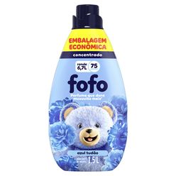 Amaciante de Roupa FOFO Concentrado Azul Tudão 1.5l Embalagem Econômica