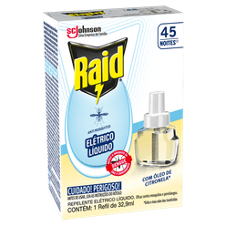 Refil Elétrico RAID 45 Noites Com Óleo de Citronela 32.9ml