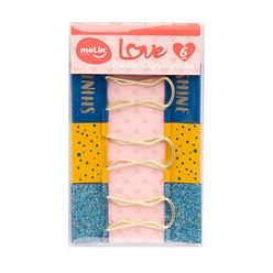 Binder Clip MOLIN Especial Love Azul 32mm