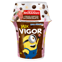 Iogurte VIGOR Mix Morango + Cereais Cobertos de Chocolate 140g